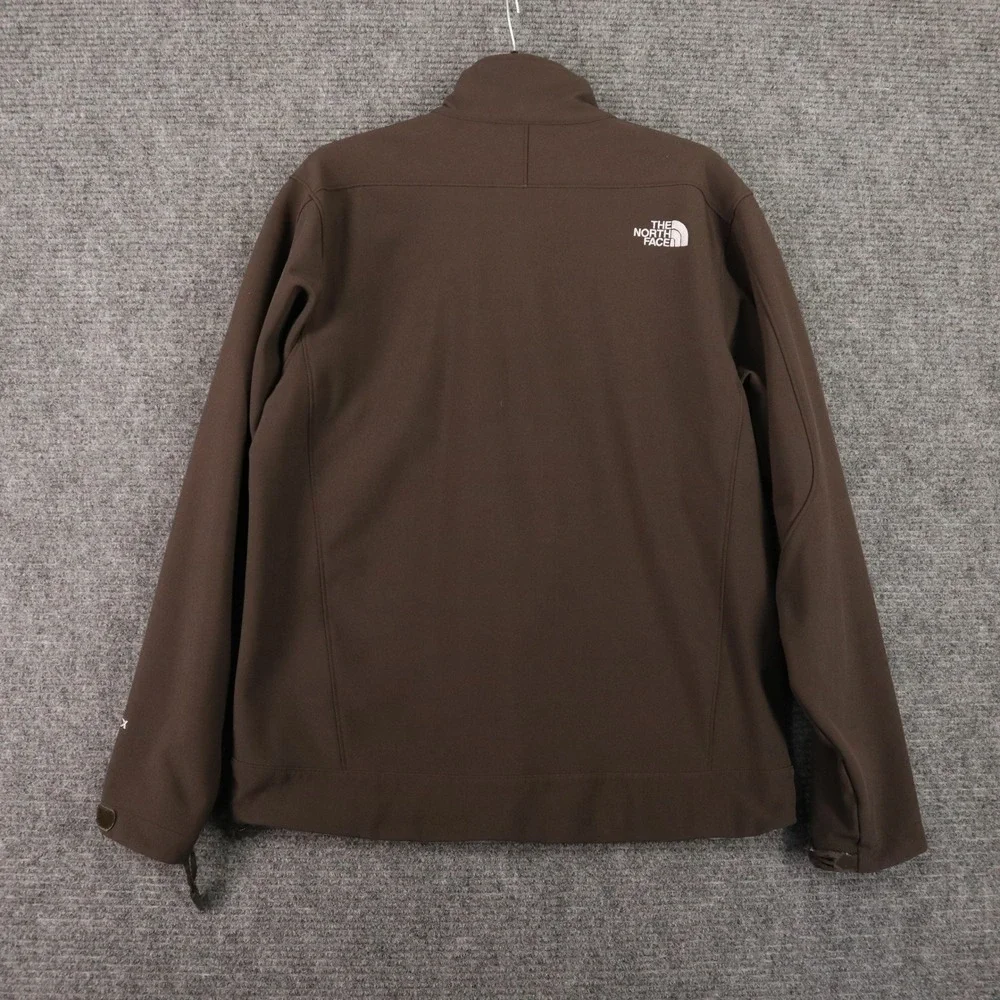 The North Face Apex Softshell Jacket Mens M Brown Full Zip Windproof Outdoor